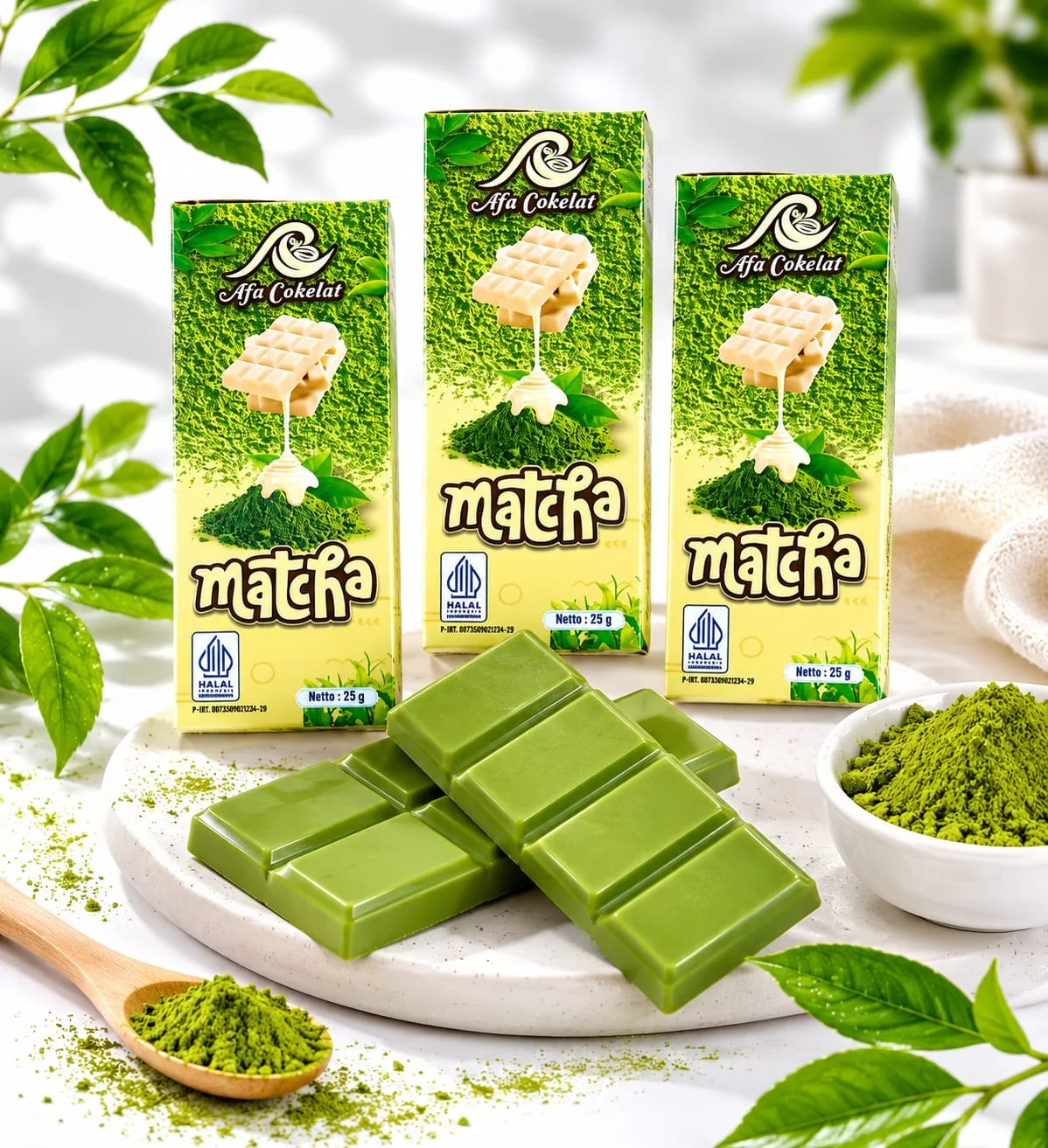 Chocolate Mini Bar varian matcha Afa Cokelat