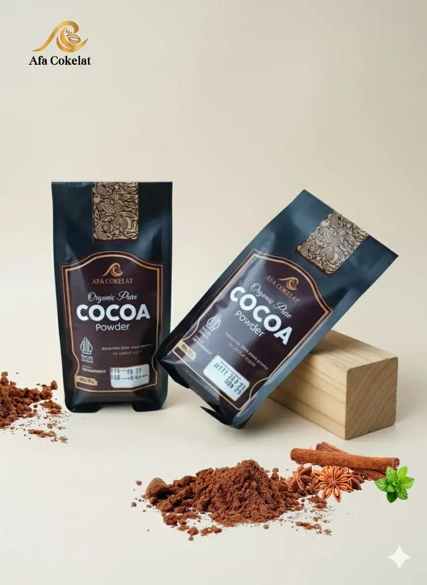 Bubuk kakao murni lokal Jember Afa Cokelat untuk minuman dan bakery